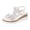 White, variant on Rokment Women's Sparkly Butterfly Platform Wedge Dress Sandals Delicated Glitter Pearl Open Toe Elastic Ankle Strap Chunky High Heels Dressy Summer Shoes for Bride Wedding Beach Black Size 6