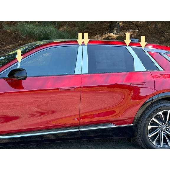 QAA part PP63223 is a 10 piece Stainless Steel Pillar Post Trim that is compatible with Cadillac Lyriq 2023-2024