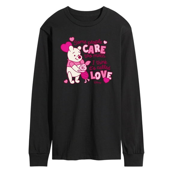 Winnie the Pooh - Care Too Much Called Love - Men's Long Sleeve Graphic T-Shirt
