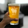 thumbnail image 3 of Bevvee Pint Glass 16 oz Gettin Piggy Farmhouse Decor Enthusiasts Beer Glasses, 3 of 4