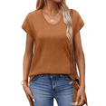 thumbnail image 4 of MOSHU Casual Womens T-Shirts Basic Tops for Women Cap Sleeve Loose Tank Tops, 4 of 9