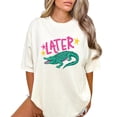 thumbnail image 6 of Funny Later Gator Shirt for Women & Teens Trendy After While Crocodile Graphic Tee Ivory Shirt Adult Large, 6 of 7