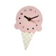 thumbnail image 5 of Mini reloj de pared con diseño de helado, silencioso, minimalista y elegante. Rosa, 5 of 9