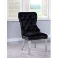 thumbnail image 2 of CHAISES K-LIVING KYRA EN VELOURS TOUFFETÉ DE COULEUR NOIRE AVEC PIEDS EN ACIER INOXYDABLE ET POIGNÉE ARRIÈRE ROBUSTE (2 CHAISES), 2 of 2