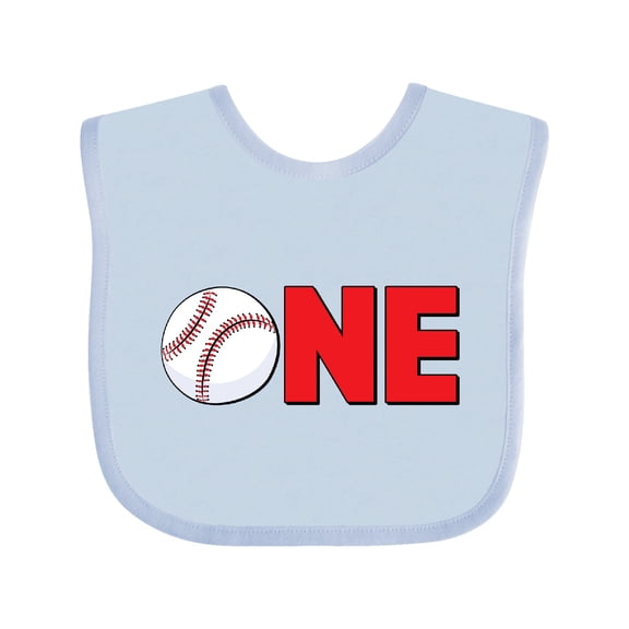 Inktastic One with Baseball Baby's First Birthday Boys or Girls Baby Bib