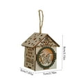 thumbnail image 3 of DefiDgd Christmas Glowing Hut Ornaments with Lanyard,Wooden House Ornaments Building Holiday Table Centerpiece Window Ornament for Indoor Outdoor Tree Party Decoration(G), 3 of 6