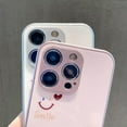 thumbnail image 4 of Cute Smile Face Love Heart Tempering Glass Phone Case Compatible with iPhone Case (Pink,iPhone 11 Pro Max), 4 of 6