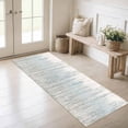 thumbnail image 5 of Washable Kitchen Runner Rug 60" x 22", Modern Abstract Textured Area Rug, Neutral Soft Low Profile Non Slip Kitchen Runner Rug for Kitchen, Hallway & Laundry Room, 5 of 6
