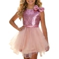 thumbnail image 3 of Girls' Color Sleeveless Party Dress With Cute Round Neck For Kids Stage Performance Ready Lightweight Skirt For Girls, 3 of 4
