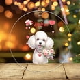 thumbnail image 3 of Happy Valentine's Day Poodle holding flowers Acrylic Round Ornament Poodles Dog Lover Gifts Idea Home Tree Decor - 03005, 3 of 4