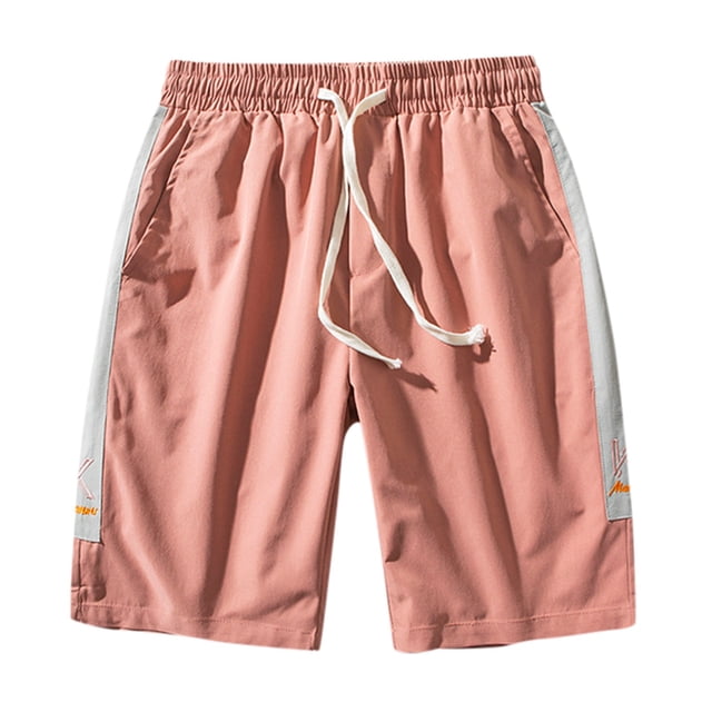 Ketyyh-chn99 Shorts de Course pour Hommes 2024 Shorts de Course d'Été pour Hommes Shorts Cargo de Randonnée Extensibles pour Hommes Confort Légers Shorts de Golf Rose,2TG