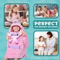 thumbnail image 4 of Sudadera con capucha Disney Pink Angel con peluche y orejas 3D para niños, 4 of 6