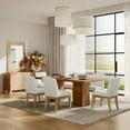 thumbnail image 2 of Sequoia 79" Rustic Modern Luxury Solid Wood Butcher Block Double Pedestal Dining Table with Butterfly Joint Inlay, 2 of 9