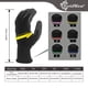 thumbnail image 3 of Guantes de trabajo de seguridad Evridwear, caucho de látex arrugado, 12 pares, 3 of 9