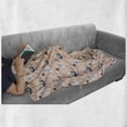 thumbnail image 5 of Animal Soft Flannel Fleece Throw Blanket, Zoo Elephants Funny Childish Safari Jungle Wilderness Nursery, Cozy Plush for Indoor and Outdoor Use, 70" x 90", Peach Coral and Night Blue, by Ambesonne, 5 of 5
