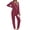 1 Wine Red, variant on Womens Pajamas Sets Long Sleeve Shirts and Jogger Pants With Pockets Two Piece Lounge Sets Fall Oufits