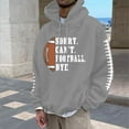 thumbnail image 2 of LUOGENLI Chandails à Capuche pour Hommes, Chandail Molletonné Doux pour Hommes, Fans de Football, Chandail de Sport Vintage Joueur de Rugby, Rétro, Chandail à Capuche de Rugby pour Hommes, Chandails à Capuche pour Hommes, Lot de 3, Gris1 Taille M, 2 of 4