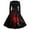 Red, variant on WTOBBY Women's Casual Elegant Slim Fit Halloween Printed Swing Dress Featuring Round Neck, Long Sleeves, Flared Hem, and Retro Design for Everyday Party Wear ,Black L