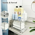 thumbnail image 2 of Organizador de 2 niveles debajo del fregadero para baño y cocina, organizador de almacenamiento extraíble con divisores, ideal para organizar armarios, tocadores de baño, gabinetes, almacenamiento, 2 of 8