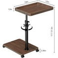 thumbnail image 2 of C Table End Table Adjustable Height, 360°Swivel TV Tray Table for Small Spaces, Couch Tables That Slide Under, C Shaped Side Tables with Wheels for Living Room and Bedroom, Bed, 2 of 2