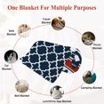 thumbnail image 6 of Navy Blue Anchor Fleece Throw Blanket for Couch, Nautical Ocean Retro Striped Geometric Microfiber Flannel Blanket for All Season, Lightweight Soft Throw Blankets for Bedroom, Living Room, 60"x80", 6 of 7