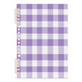 thumbnail image 2 of Haosy Purple Gingham Notebooks 2 Pcs 1-subject Journal 60 Sheets A5 College Ruled Paper Detachable Ring 8.3"x5.7", 2 of 8