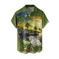 thumbnail image 4 of Camisas hawaianas de verano para hombre, divertidas, con estampado de pájaros, informal, con botones, para playa, manga corta, 4 of 5