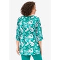 thumbnail image 2 of Woman Within Plus Size 7-Day Three-Quarter Sleeve Grommet Notch Tunic, 2 of 6