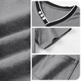 thumbnail image 5 of Casual Henley Shirts for Men Short Sleeve Pocket Tee V Neck Top Summer Breathable Lightweight Comfort Fit Out Active Wear Gray XL, 5 of 5