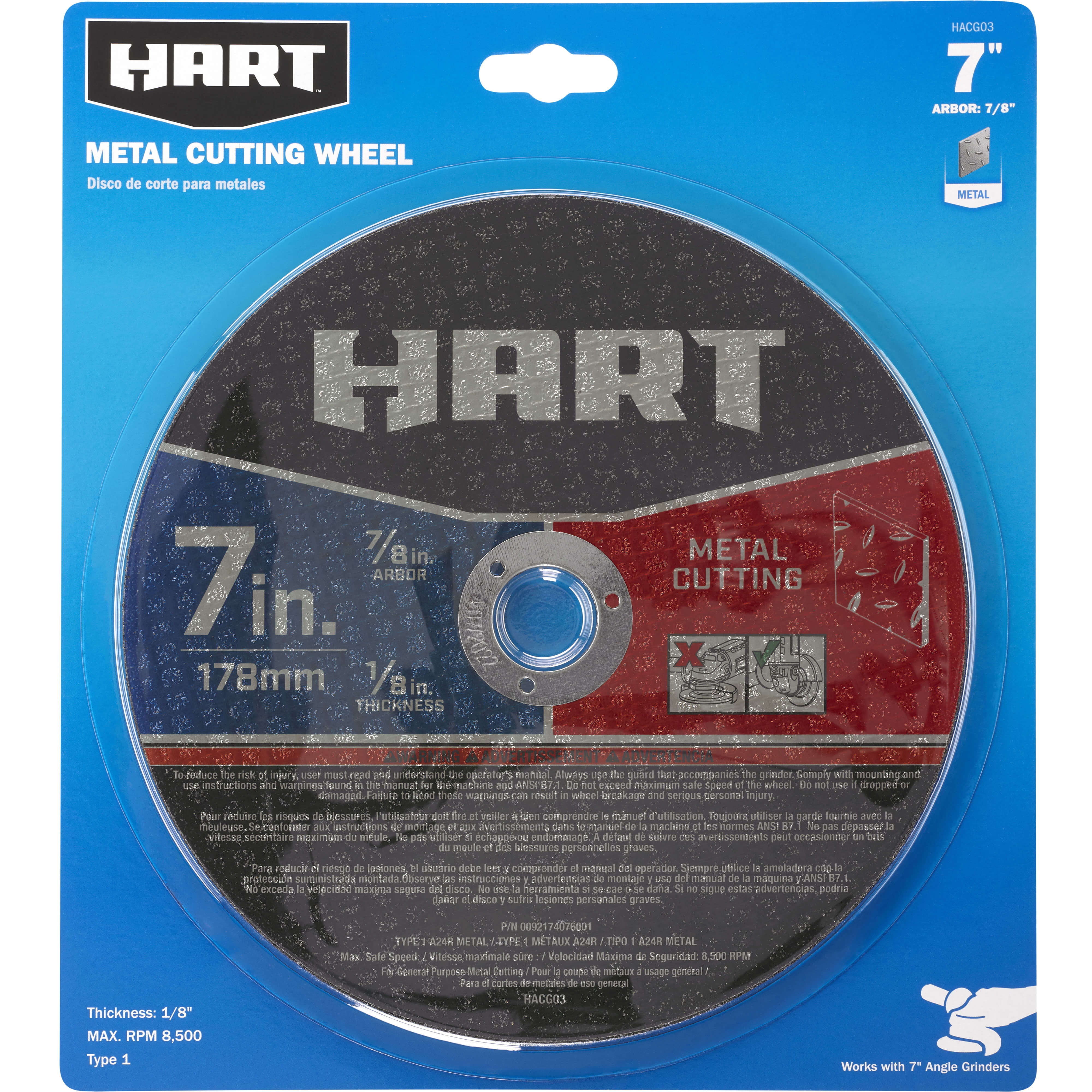 HART 7-inch Metal Cutting Wheel 