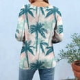 thumbnail image 4 of Jsaierl 3/4 Length Sleeve Tops for Women Summer Round Neck Shirts Dressy Print Ladies Blouses Flowy Dressy T-shirts Top S-5XL, 4 of 6