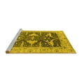 thumbnail image 2 of Ahgly Company Machine Washable Indoor Rectangle Oriental Yellow Industrial Area Rugs, 7' x 9', 2 of 4