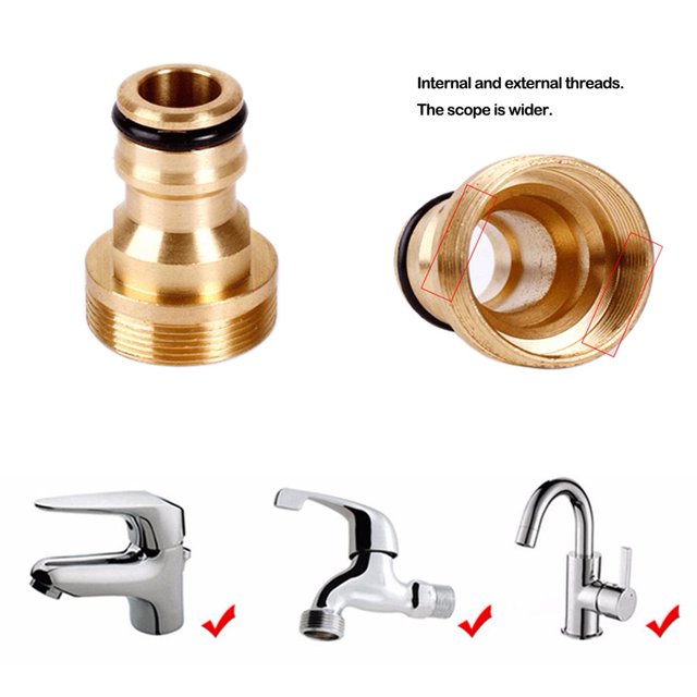 Eléctrico Conector de tubo de agua de manguera roscada de latón macizo Adaptador de grifo de tubo de cocina Ndcxsfigh Nuevos Originales