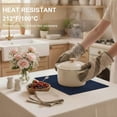 thumbnail image 4 of decorUhome Faux Leather Placemats Set of 6, Waterproof Wipeable Heat Resistant PU Table Mats for Dining, Navy Blue, 11.8" x 17", 4 of 11