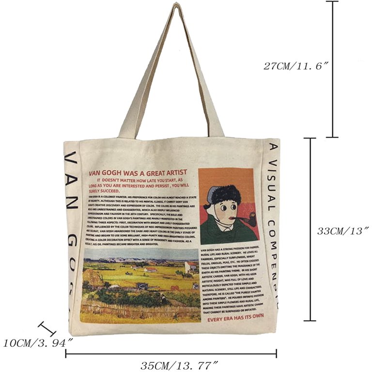 Van Gogh Tote Bag, Vincent Van Gogh Tote Bag, Aesthetic Tote Bag, Books Eco  Bag