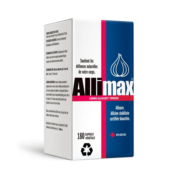 Allimax 180mg - 100% Stabilized Allicin - 180 caps
