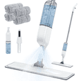 thumbnail image 1 of Trapeador de Aerosol para Limpieza de Pisos con 4 Almohadillas Lavables, Trapeador de Microfibra Húmedo y Seco, Trapeador para Polvo con Botella Recargable de 500 ml para el Hogar, Cocina, Laminado d, 1 of 9