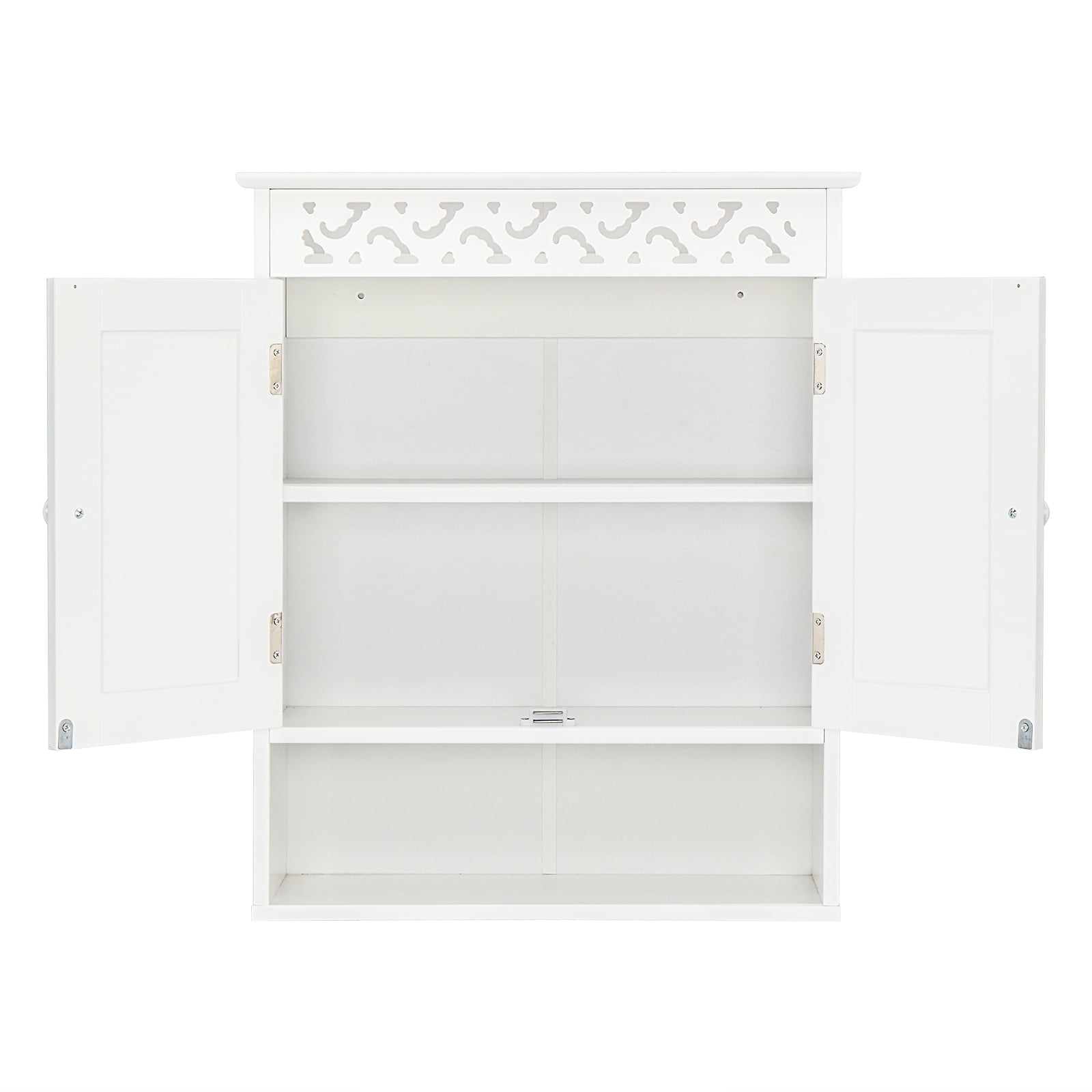 Ktaxon Wooden Bathroom Wall Medicine Cabinet, Adjustable Shelf, White Finish
