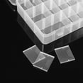 Jewelry Organizer Box 24 Grids Clear Storage Transparent Container