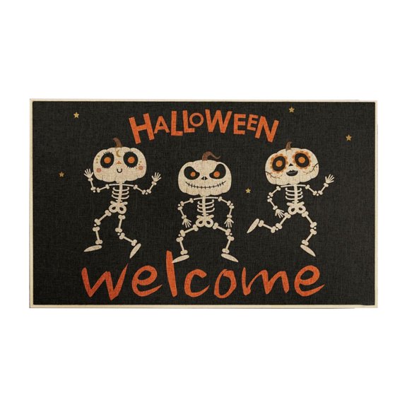 Uutvmp Halloween Cute Ghost Door Mat, Non Slip Bat Entrance Floor Mat Spider Home Decor 23.6 x 15.7 Inch Rubber Kitchen Doormat for Fall Halloween Thanksgiving Indoor Outdoor Holiday Decoration