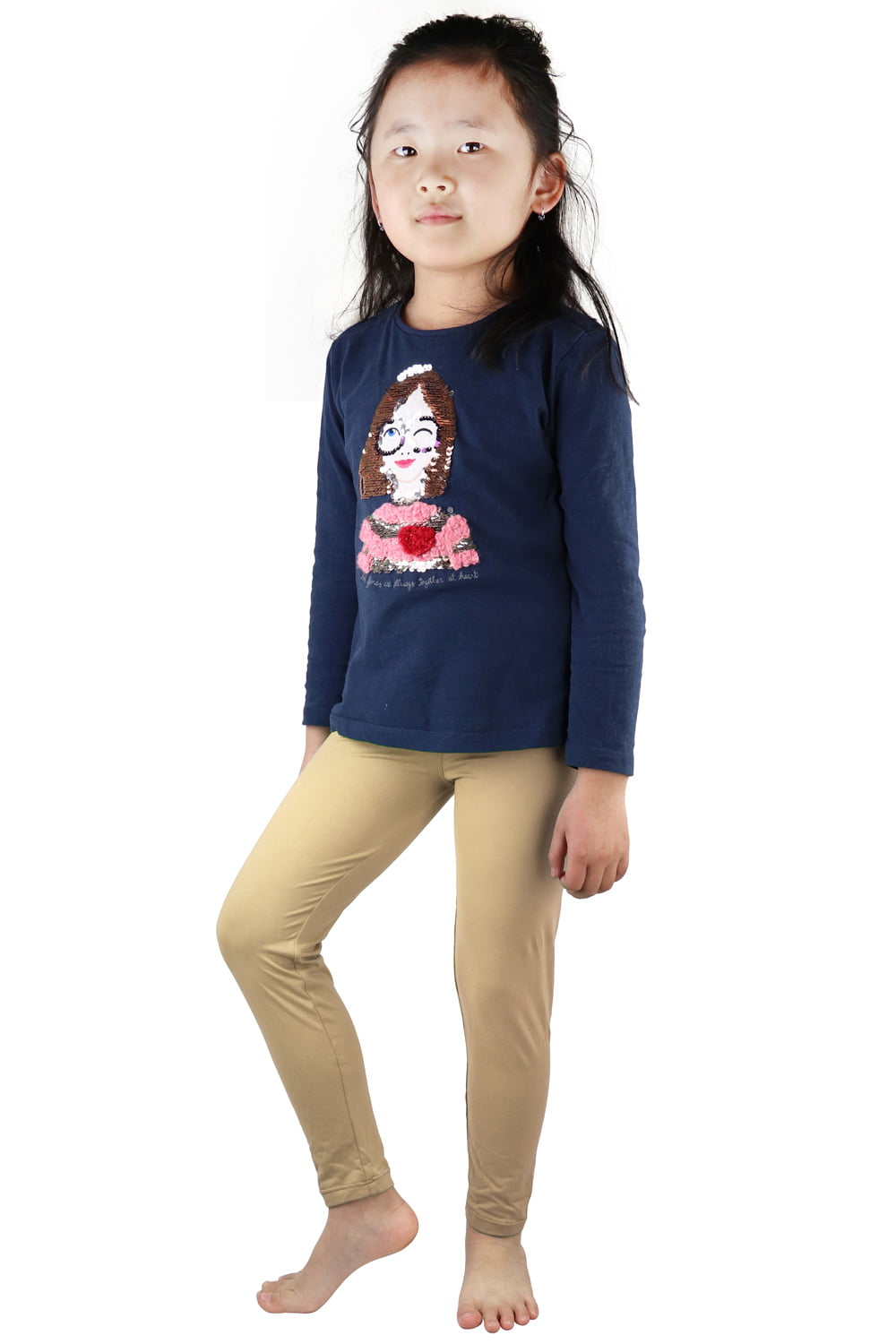 Falari Kids 4 - 9 Years Girl Classic Leggings Buttery Soft Super Comfort 