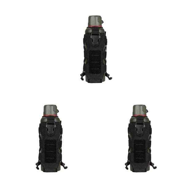 Yuarrent Botella de bebida de agua Colgador ajustable Camping Viajar Pesca Botellas Titular Bolsas Equipo al aire libre Negro Type1 NO1