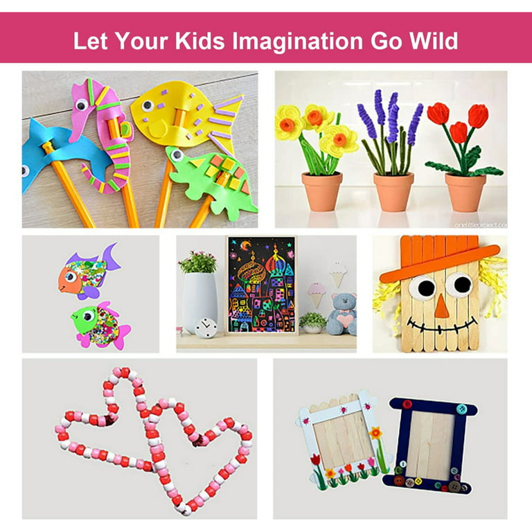 Hiveseen Arts and Crafts Supplies, Craft Materials Kits for Kids