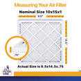 thumbnail image 2 of Filter King 10x15x1 Air Filter | 6-PACK | MERV 13 | HVAC Pleated AC Furnace Filters | MADE IN USA | Actual Size: 9.5 x 14.5 x .75", 2 of 5