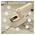 thumbnail image 6 of Travel Steamer Iron for Clothes Mini - Portable Ironing Machine Travel Small Size Portable Steamer Travel College Dorm Home Essentials (White), 6 of 7
