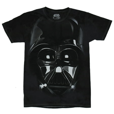 Vader Face - Star Wars Mens T-Shirt - Giant Darth Vader Realistic Face Image