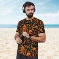 thumbnail image 4 of Wukai Daisies Print Men's Short-Sleeved Mesh T-Shirt,Quick-Dry Short Sleeve Workout T-Shirt-Medium, 4 of 8