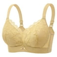 thumbnail image 2 of Ahuyic Womens Bra,Summer Plus Size Bra,Womens Size Bra Cover Beautiful Back Gathered Lace Gathered Accessory Bra,Yellow,M, 2 of 3