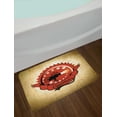 thumbnail image 2 of Movie Theater Bath Mat, Old Movie Camera Surrounded by Stars on Grungy Background, Non-Slip Plush Mat Bathroom Kitchen Laundry Room Decor, 29.5 X 17.5 Inches, Pale Brown Vermilion Black, Ambesonne, 2 of 2