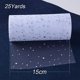 thumbnail image 2 of 1 pieza de tul blanco de 25 yardas x 15 cm, tul enrollado con lentejuelas, estrella, copo de nieve, para decoración de mesa, boda, tótem de Navidad, vestido de fiesta DIY, 2 of 5